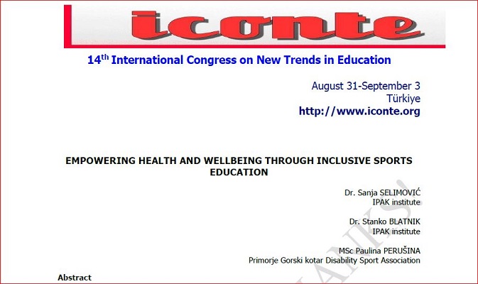 Abstract of presentation